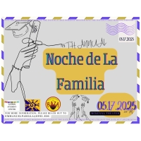 Save the Date Flyer for May 17, 2025 Noche De La Familia