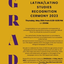 Event Flyer for LTNS Recognition Ceremony 2023