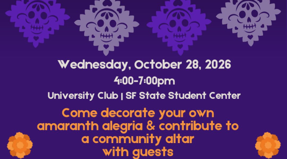 Flyer for Dia de Los Muertos Amaranth Alegria event