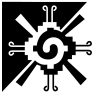 Hunab Ku as a symbol look more like a motif evoking a yin and yang symbol